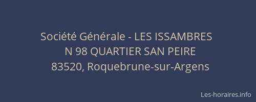 Société Générale - LES ISSAMBRES 