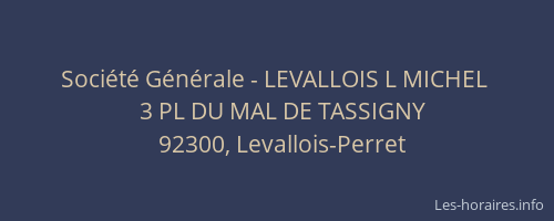 Société Générale - LEVALLOIS L MICHEL 