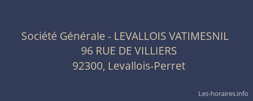Société Générale - LEVALLOIS VATIMESNIL 
