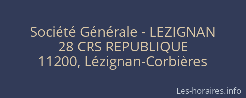 Société Générale - LEZIGNAN 