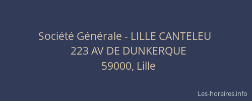 Société Générale - LILLE CANTELEU 