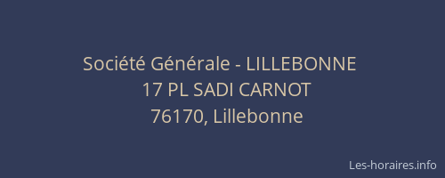 Société Générale - LILLEBONNE 