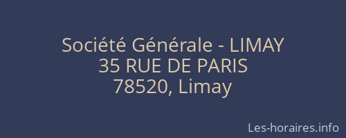 Société Générale - LIMAY 