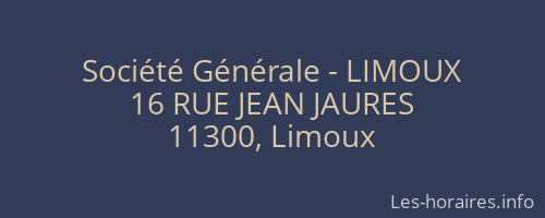 Société Générale - LIMOUX 