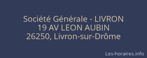 Société Générale - LIVRON 