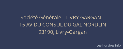 Société Générale - LIVRY GARGAN 