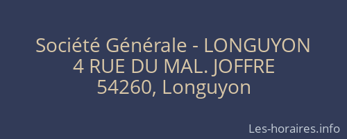 Société Générale - LONGUYON 