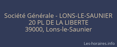 Société Générale - LONS-LE-SAUNIER 