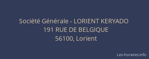 Société Générale - LORIENT KERYADO 