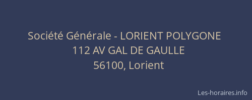 Société Générale - LORIENT POLYGONE 
