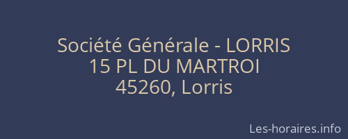Société Générale - LORRIS 