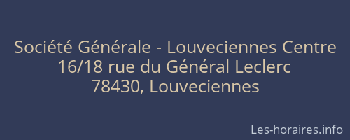 Société Générale - Louveciennes Centre