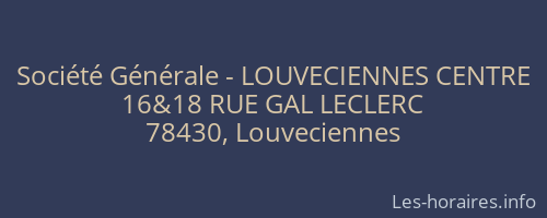 Société Générale - LOUVECIENNES CENTRE 