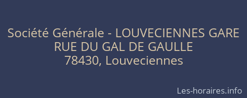 Société Générale - LOUVECIENNES GARE 