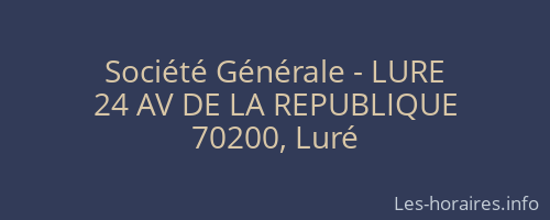 Société Générale - LURE 