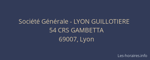 Société Générale - LYON GUILLOTIERE 