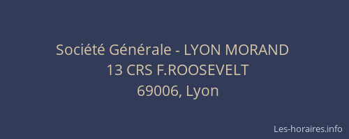 Société Générale - LYON MORAND 
