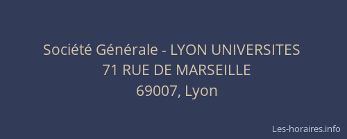 Société Générale - LYON UNIVERSITES 