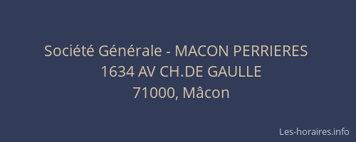 Société Générale - MACON PERRIERES 
