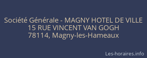 Société Générale - MAGNY HOTEL DE VILLE 