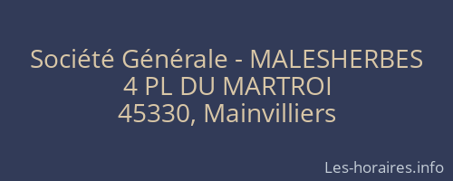 Société Générale - MALESHERBES 