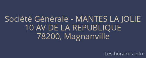 Société Générale - MANTES LA JOLIE 
