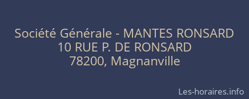 Société Générale - MANTES RONSARD 