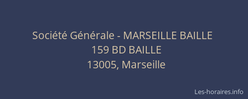 Société Générale - MARSEILLE BAILLE 