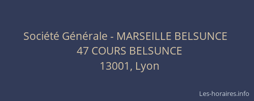 Société Générale - MARSEILLE BELSUNCE 