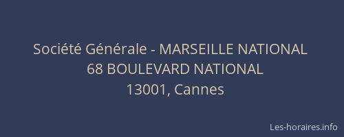 Société Générale - MARSEILLE NATIONAL 