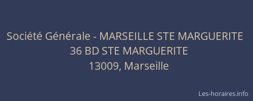 Société Générale - MARSEILLE STE MARGUERITE 