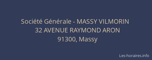 Société Générale - MASSY VILMORIN 