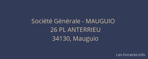 Société Générale - MAUGUIO 