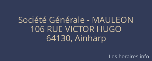 Société Générale - MAULEON 