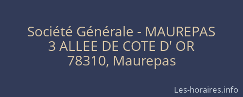 Société Générale - MAUREPAS 