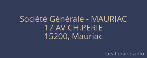 Société Générale - MAURIAC 