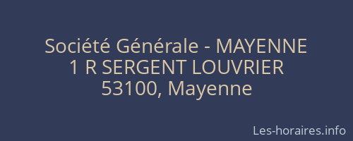 Société Générale - MAYENNE 