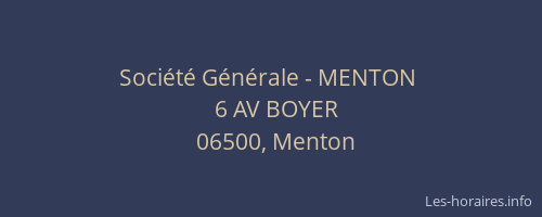 Société Générale - MENTON 
