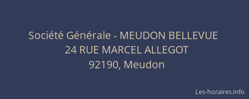 Société Générale - MEUDON BELLEVUE 