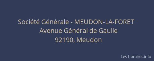 Société Générale - MEUDON-LA-FORET 
