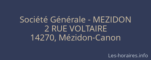 Société Générale - MEZIDON 