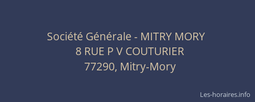 Société Générale - MITRY MORY 