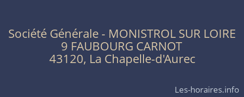 Société Générale - MONISTROL SUR LOIRE 