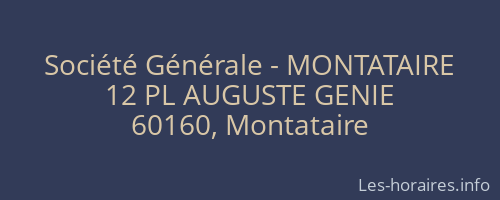Société Générale - MONTATAIRE 