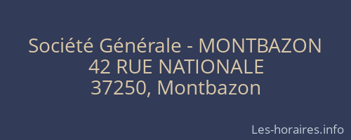 Société Générale - MONTBAZON 