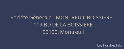 Société Générale - MONTREUIL BOISSIERE 