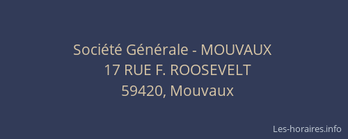 Société Générale - MOUVAUX 