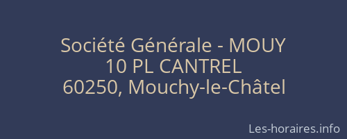 Société Générale - MOUY 