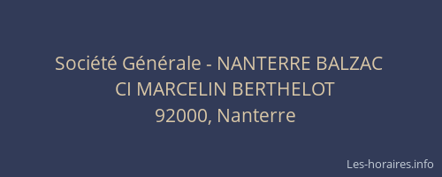 Société Générale - NANTERRE BALZAC 