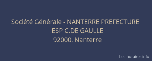 Société Générale - NANTERRE PREFECTURE 